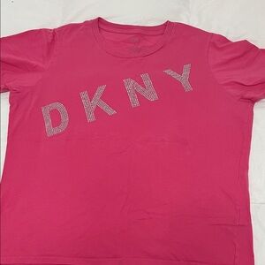 DKNY Women Vibrant Pink Short Sleeve Tee